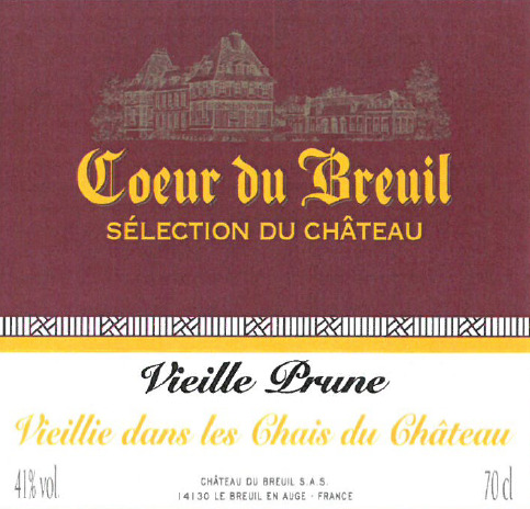 Etiquette Vieille Prune Château du Breuil