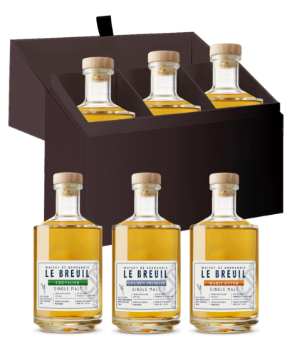 Coffret de Whisky - 3 orges anciennes - Whisky Le Breuil Normand 3x20 cl