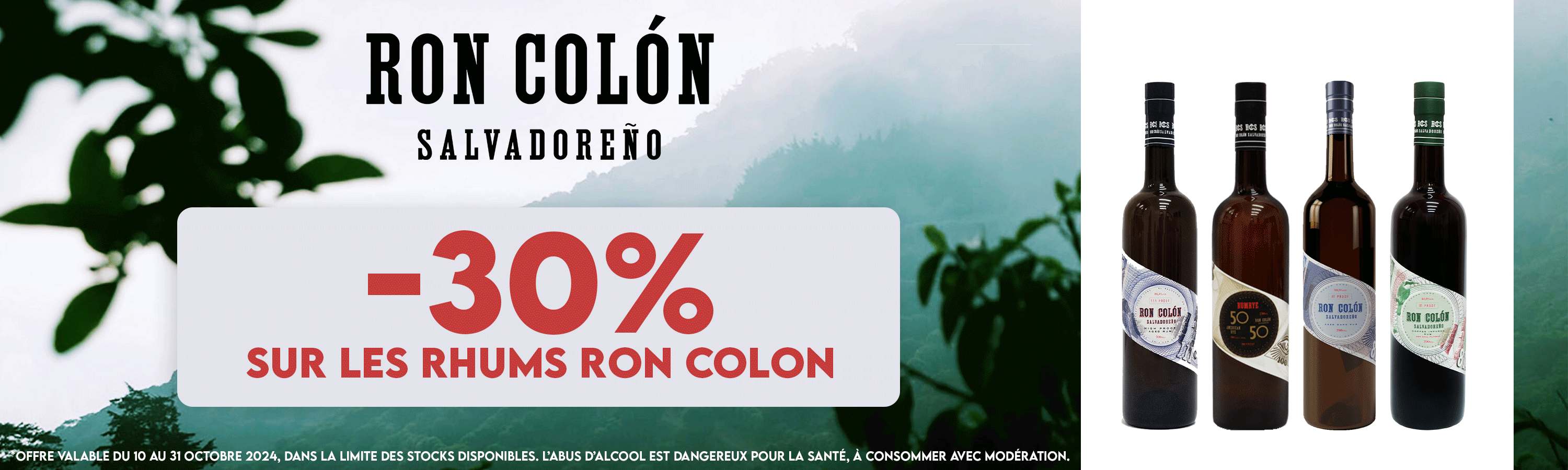 Promotions - 30% sur les rhums Ron Colon 